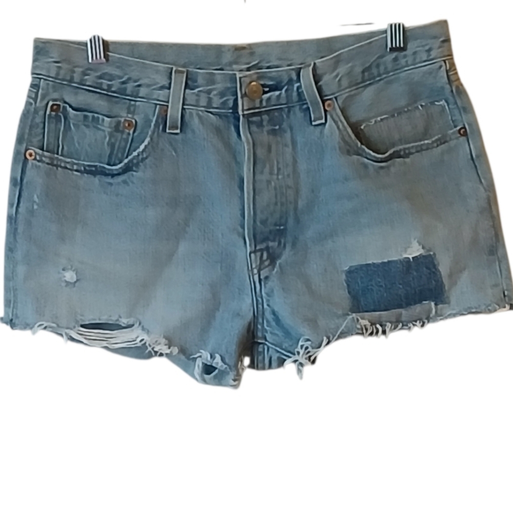 Levi's Distressed Cut Off Denim Shorts Size 30